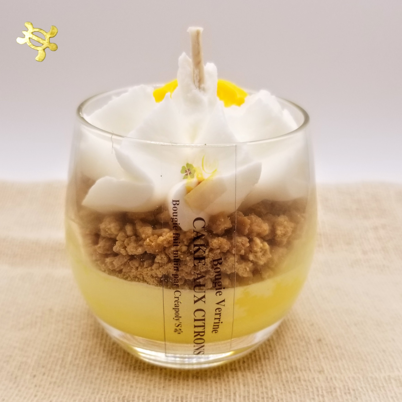 Bougie Verrine CAKE AUX CITRONS par Créapoly'S