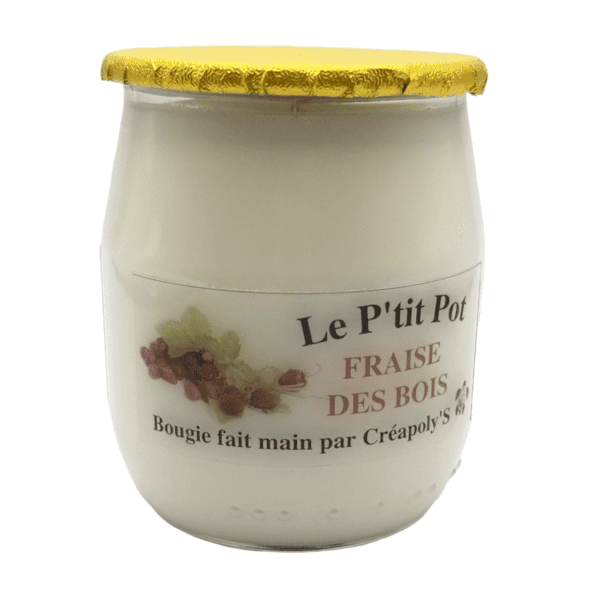 Bougie "Le P'tit Pot" FRAISE DES BOIS Créapoly'S