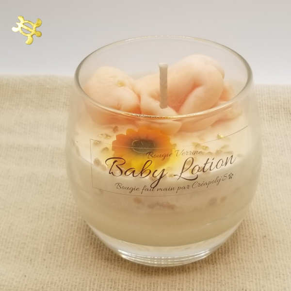 Bougie Verrine BABY LOTION par Créapoly'S