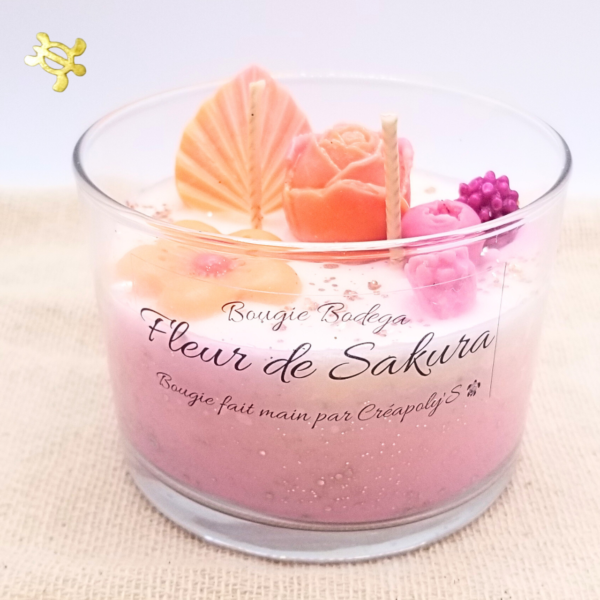 Bougie Verrine FLEUR DE SAKURA par Créapoly'S