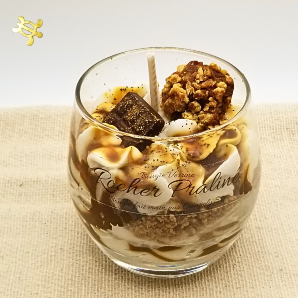 Bougie Verrine ROCHER PRALINE par Créapoly'S