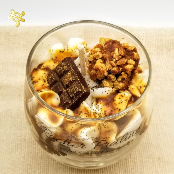 Bougie Verrine ROCHER PRALINE par Créapoly'S