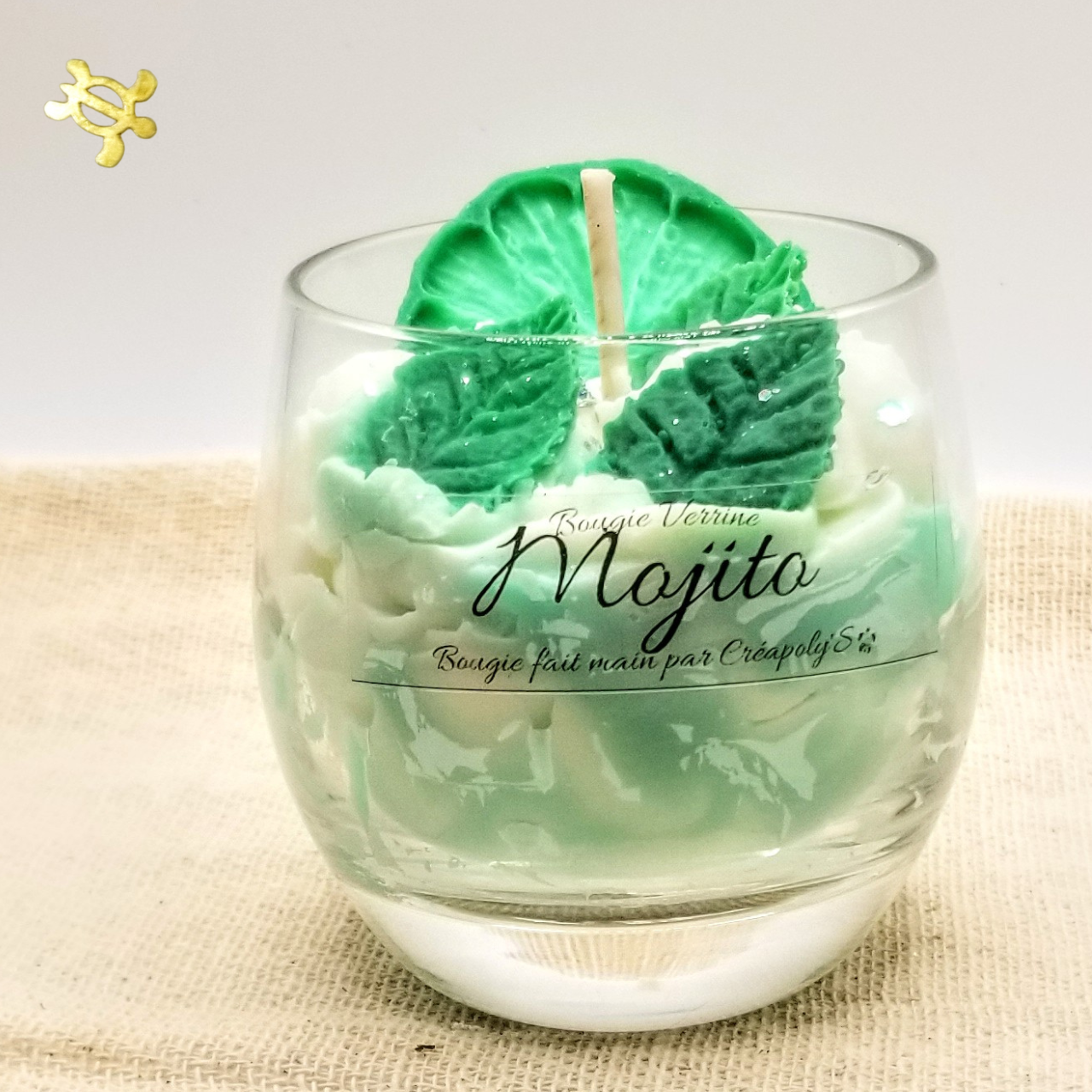 Bougie Verrine MOJITO par Créapoly'S