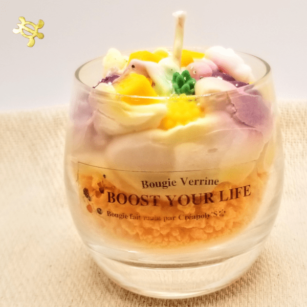 Bougie Verrine BOOST YOUR LIFE par Créapoly'S