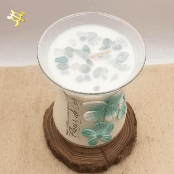 Collection Blanche APATITE FLEUR DE COTON par Créapoly'S