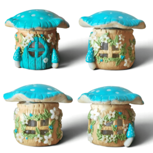 Mini Veilleuse <br/> Maison Champignon Turquoise