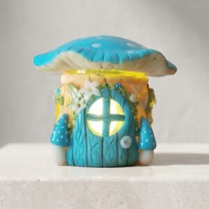 Mini Veilleuse <br/> Maison Champignon Turquoise
